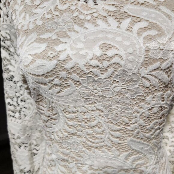 NWT Southern Fried Chics Lace long Sleeve Wedding Dress Hi-Lo Sz XXXL MSRP$150 - Picture 8 of 13